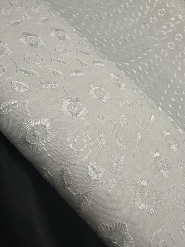 White Cotton Chikankari (2.5 mtrs)