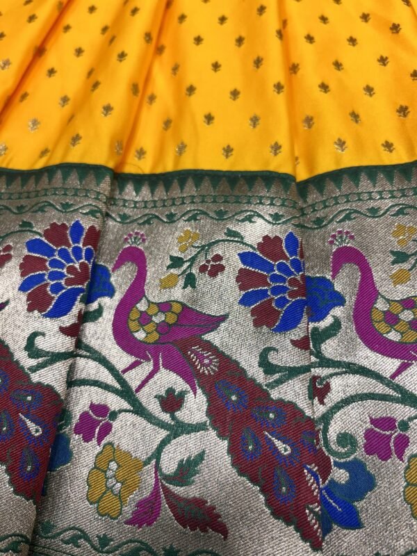 Banaras Paithani Lehenga with Banaras Blouse and Chinon Dupatta ( Full Set ) - Image 2