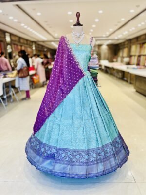 Banaras Fabric with Kanchi Border ( Full Set )